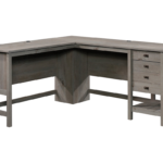 L-Shaped Desk in Mystic | Office Furniture | Furniture near me | Furniture Store near me | Furniture market near me | office furniture near meOak Finish