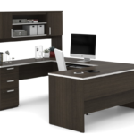 U Shaped Desk in Dark Chocolate | Office Furniture | Furniture near me | Furniture Store near me | Furniture market near me | office furniture near me