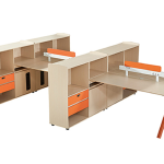 Wooden Office Computer Partition for Four Person | Furniture near me | Furniture Store near me | Furniture market near me | office furniture near me