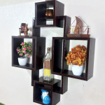 Set Of 5 Cube Intersecting Shelves | home wall art near me | | home accessories online | cheap home decor items online | decoration piece for home | decoration piece for wall | daraz wall decor | wall decoration piece