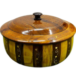 WOODEN HOTPOT WITH BRASS | home accessories online | home accessories store