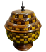 WOODEN HOTPOT WITH BRASS & CARVING WORK | home accessories online | home accessories store