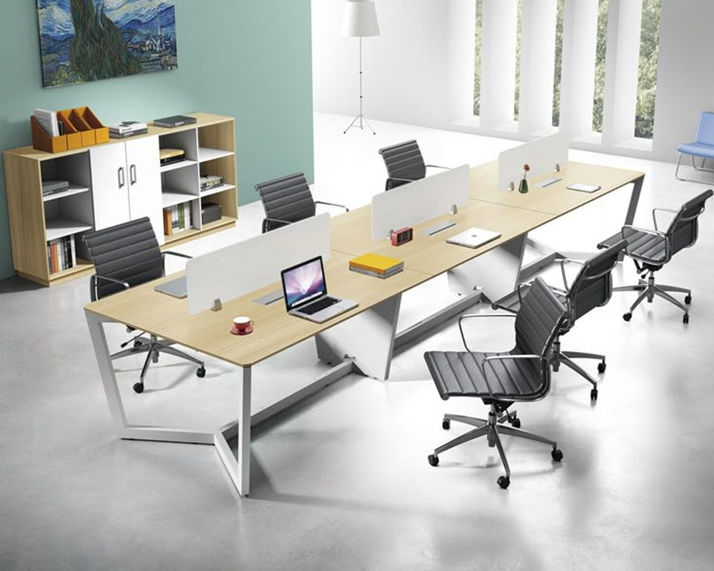 Six Person Workstation Desk