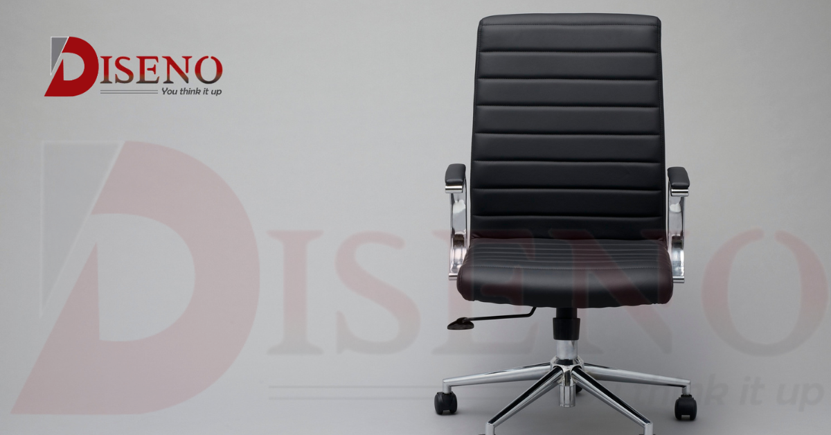 High-back boss chair in modern office setting