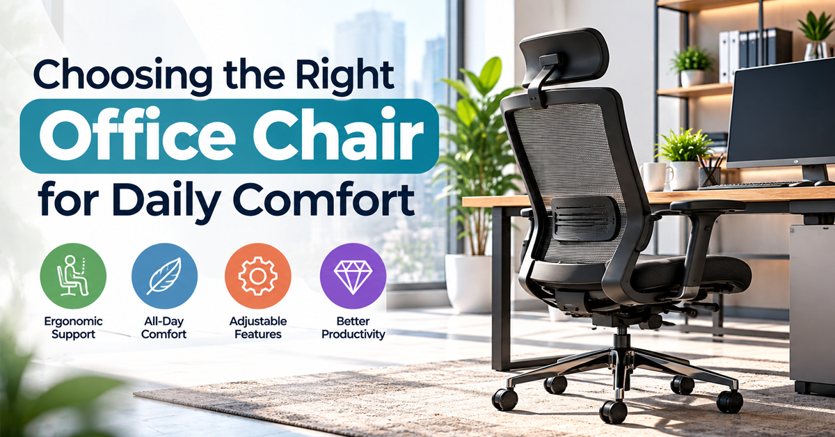 Ergonomic office chair for daily comfort and support